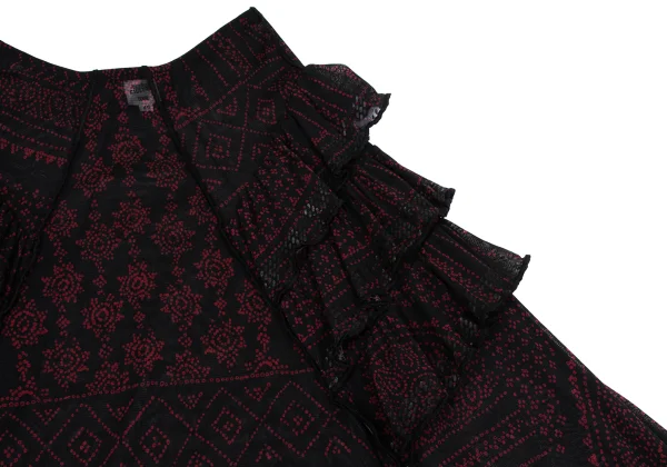 Jean Paul GAULTIER FEMME Pattern Printed Mesh Cardigan & Skirt K-164252_014