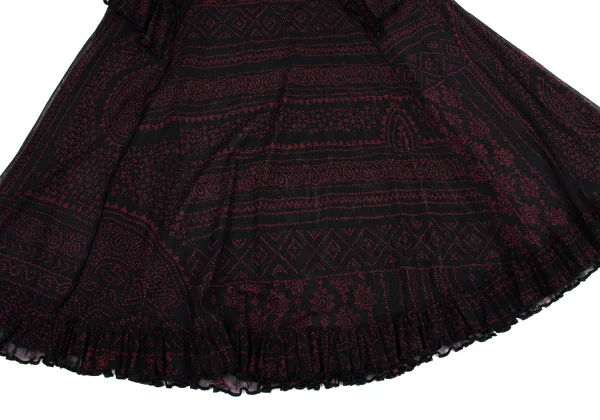 Jean Paul GAULTIER FEMME Pattern Printed Mesh Cardigan & Skirt K-164252_015