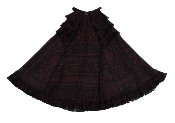 Jean Paul GAULTIER FEMME Pattern Printed Mesh Cardigan & Skirt K-164252_017