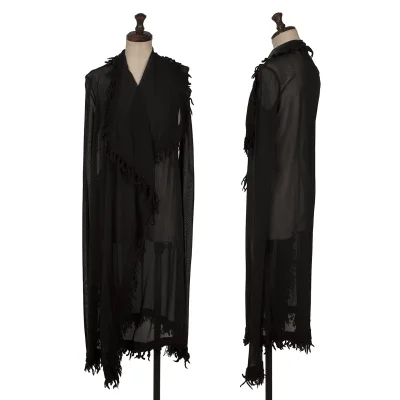Jean Paul GAULTIER FEMME Fringe Taping Mesh Long Cardigan