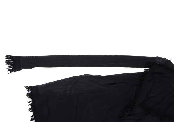 Jean Paul GAULTIER FEMME Fringe Taping Mesh Long Cardigan K-164253_005