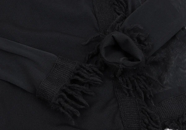 Jean Paul GAULTIER FEMME Fringe Taping Mesh Long Cardigan K-164253_006