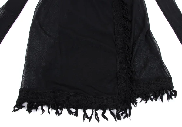 Jean Paul GAULTIER FEMME Fringe Taping Mesh Long Cardigan K-164253_007