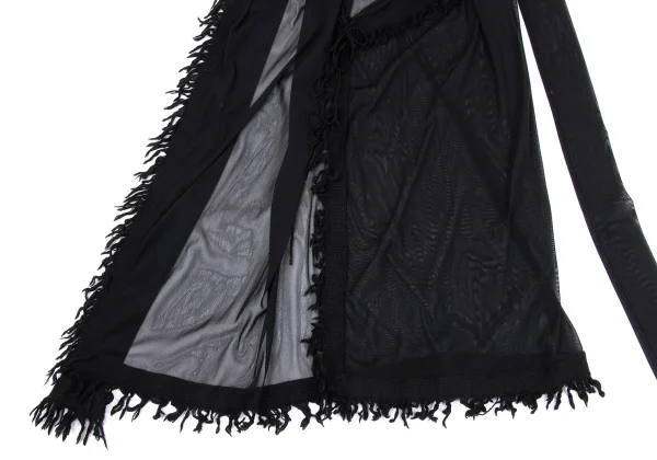 Jean Paul GAULTIER FEMME Fringe Taping Mesh Long Cardigan K-164253_009