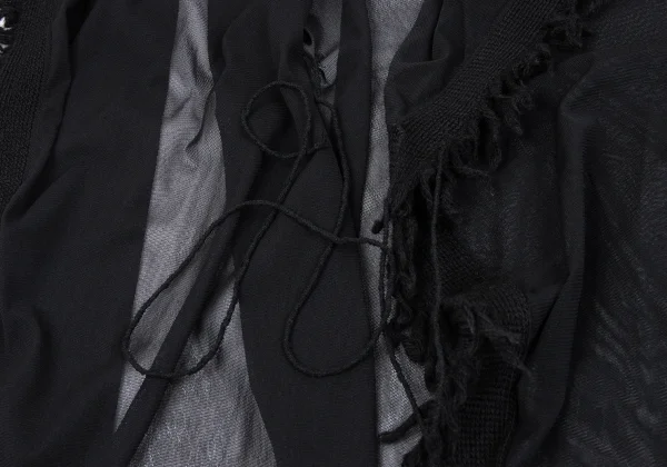 Jean Paul GAULTIER FEMME Fringe Taping Mesh Long Cardigan K-164253_010