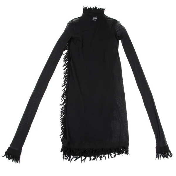 Jean Paul GAULTIER FEMME Fringe Taping Mesh Long Cardigan K-164253_012