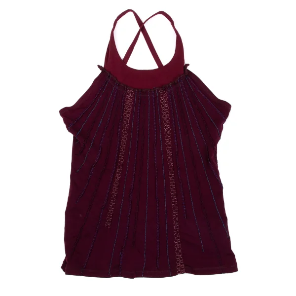 Jean Paul GAULTIER Stripe Stitch Halter Neck Top K-164255_002