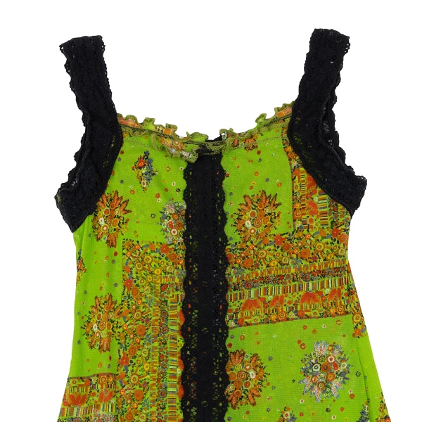 Jean Paul GAULTIER Lece Switching Floral Mesh Tank Top K-164257_003