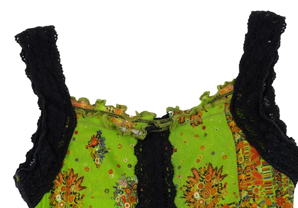 Jean Paul GAULTIER Lece Switching Floral Mesh Tank Top K-164257_004