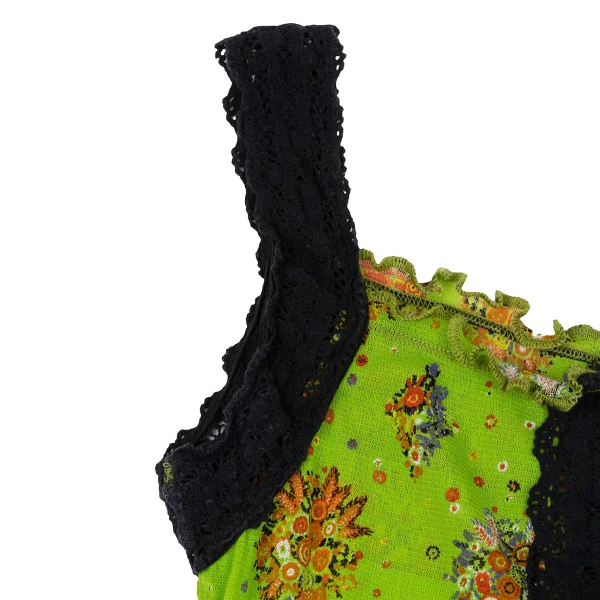 Jean Paul GAULTIER Lece Switching Floral Mesh Tank Top K-164257_005