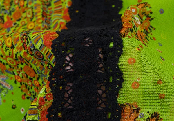 Jean Paul GAULTIER Lece Switching Floral Mesh Tank Top K-164257_013