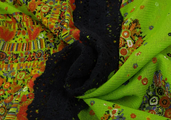 Jean Paul GAULTIER Lece Switching Floral Mesh Tank Top K-164257_014