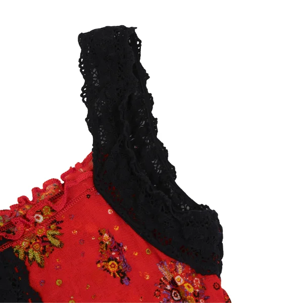 Jean Paul GAULTIER Lece Switching Floral Mesh Tank Top K-164258_005