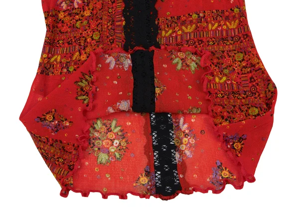 Jean Paul GAULTIER Lece Switching Floral Mesh Tank Top K-164258_009