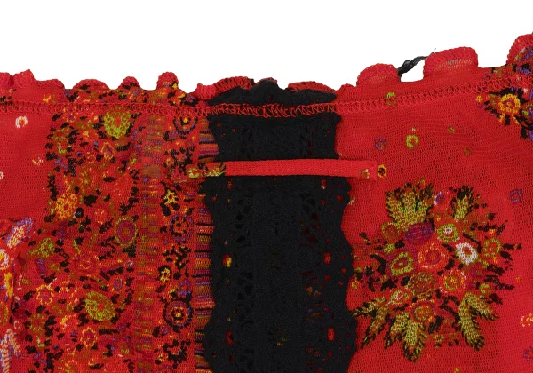 Jean Paul GAULTIER Lece Switching Floral Mesh Tank Top K-164258_011