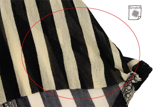 Jean Paul GAULTIER MAILLE Lace Patch Stripe Mesh Cardigan K-164259_012