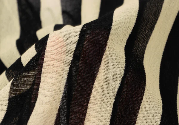 Jean Paul GAULTIER MAILLE Lace Patch Stripe Mesh Cardigan K-164259_014