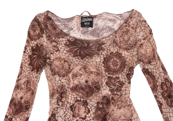 Jean Paul GAULTIER MAILLE FEMME Floran Printed Rayon T Shirt K-164260_003