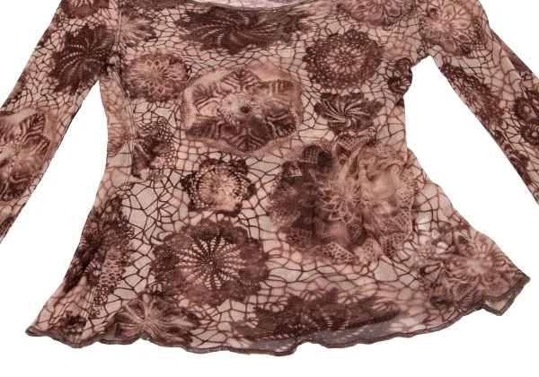 Jean Paul GAULTIER MAILLE FEMME Floran Printed Rayon T Shirt K-164260_008