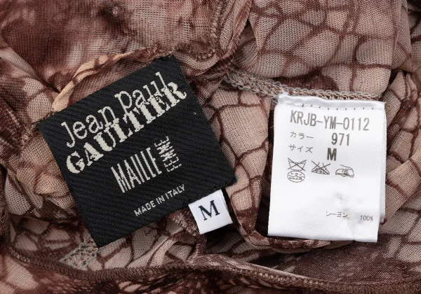 Jean Paul GAULTIER MAILLE FEMME Floran Printed Rayon T Shirt K-164260_015