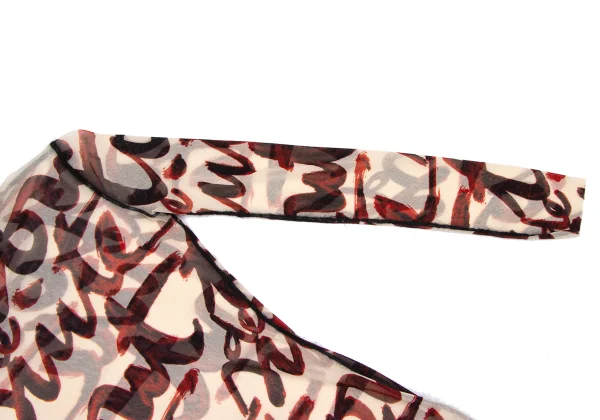 Jean Paul GAULTIER MAILLE FEMME Lettering Printed Turtleneck Mesh Top K-164261_006