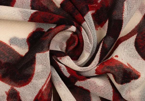 Jean Paul GAULTIER MAILLE FEMME Lettering Printed Turtleneck Mesh Top K-164261_014