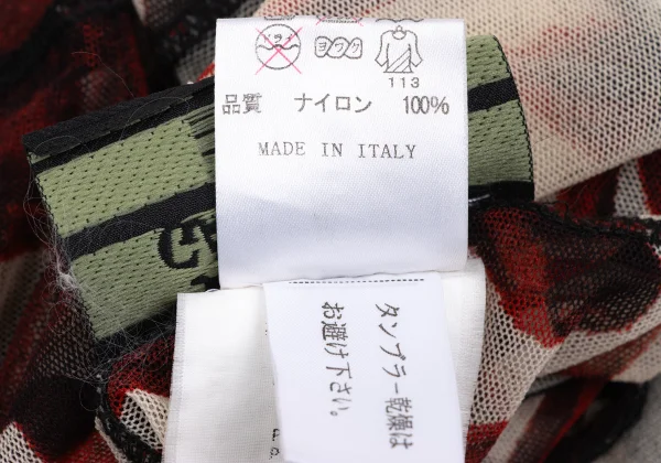 Jean Paul GAULTIER MAILLE FEMME Lettering Printed Turtleneck Mesh Top K-164261_017