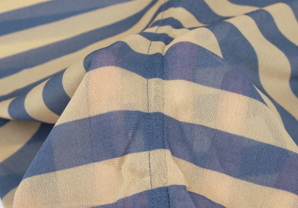 Unbranded Striped Drape Neck Mesh Long Top K-164263_015