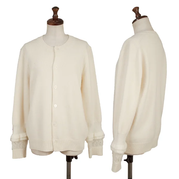 tricot COMME des GARCONS Cashmere Blend Sleeve Switching Knit Cardigan Ivory M K-164268_001