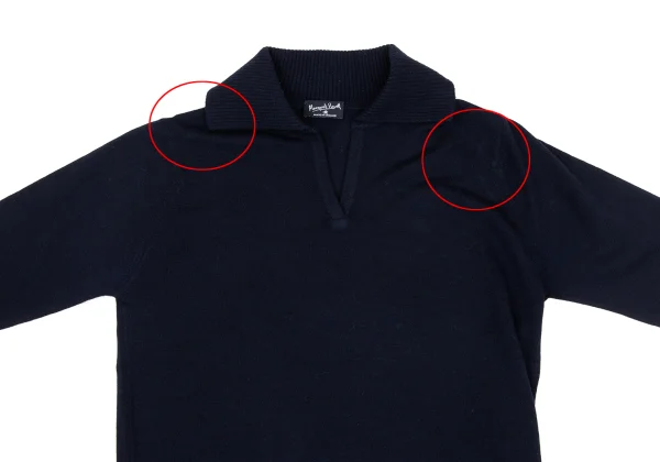 MARGARET HOWELL Wool Ribbed Collar Skipper Knit K-164271_003