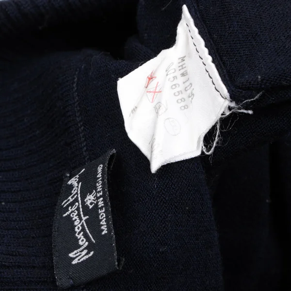 MARGARET HOWELL Wool Ribbed Collar Skipper Knit K-164271_012