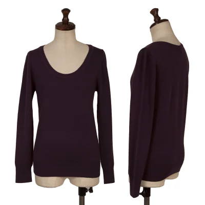 MARGARET HOWELL Cashmere Blend Wool U-neck knit