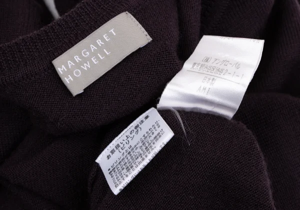 MARGARET HOWELL Cashmere Blend Wool U-neck knit K-164272_011