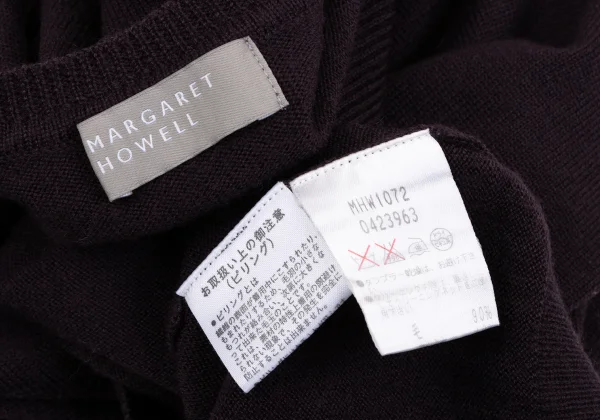 MARGARET HOWELL Cashmere Blend Wool U-neck knit K-164272_012