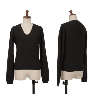 MARGARET HOWELL Cashmere Blended Jacquard Wool Knit Sweater