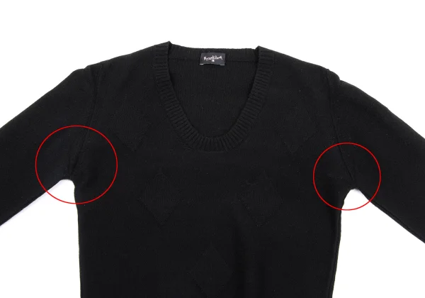 MARGARET HOWELL Cashmere Blended Jacquard Wool Knit Sweater K-164273_003