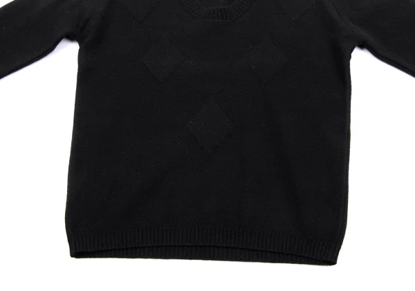 MARGARET HOWELL Cashmere Blended Jacquard Wool Knit Sweater K-164273_010