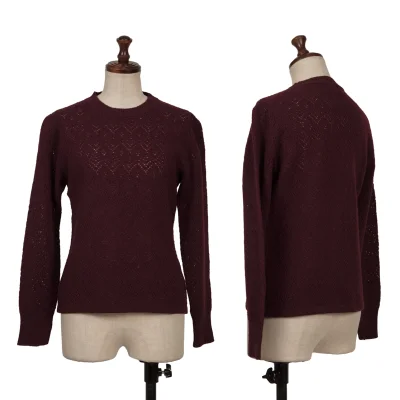 MARGARET HOWELL Lace Wool Knit Sweater