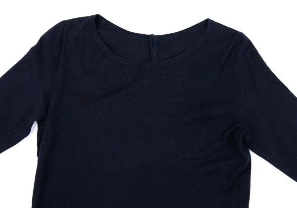 MARGARET HOWELL Back Button 3/4 Sleeves Knit Sweater K-164275_003