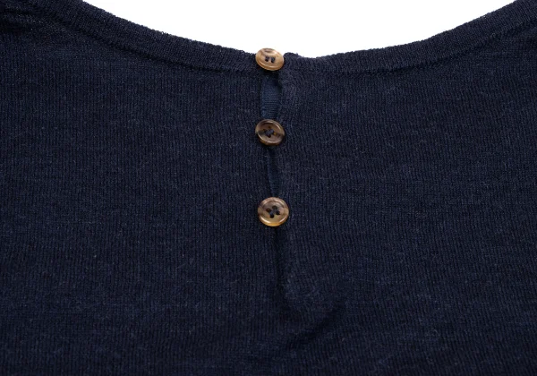 MARGARET HOWELL Back Button 3/4 Sleeves Knit Sweater K-164275_008