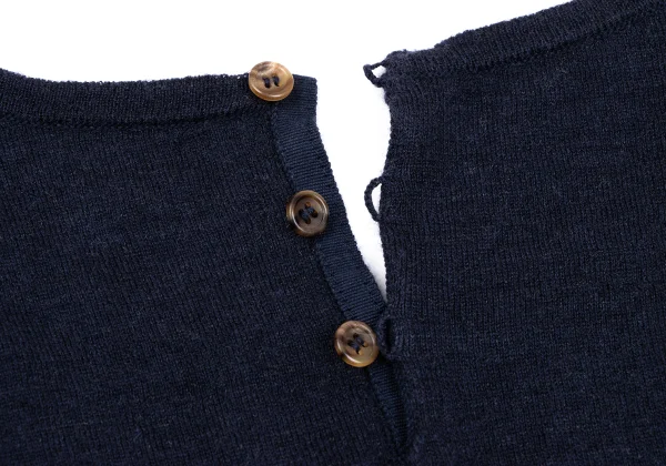 MARGARET HOWELL Back Button 3/4 Sleeves Knit Sweater K-164275_010