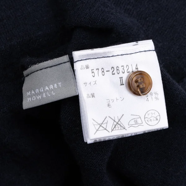 MARGARET HOWELL Back Button 3/4 Sleeves Knit Sweater K-164275_013