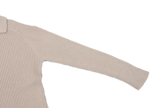 MARGARET HOWELL Wool Rib Knit Polo Shirt K-164276_007