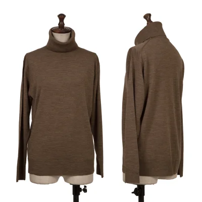 MARGARET HOWELL Turtle Neck Wool Knit Top