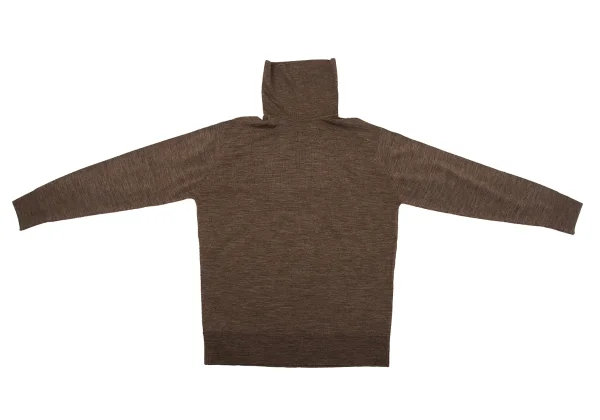MARGARET HOWELL Turtle Neck Wool Knit Top K-164279_002