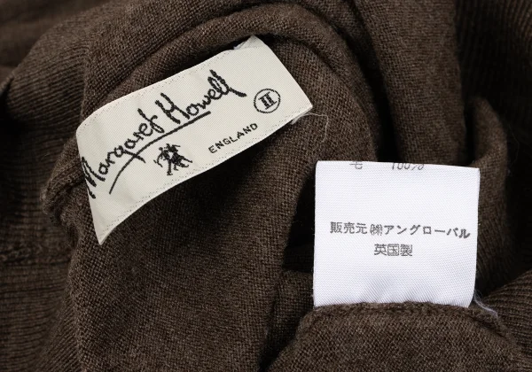 MARGARET HOWELL Turtle Neck Wool Knit Top K-164279_012