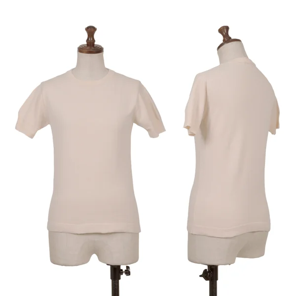 マーガレットハウエルMARGARET HOWELL コットン半袖ニット 薄ピンク2