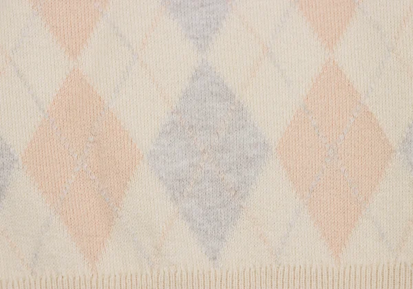 MARGARET HOWELL Argyle Short Sleeves Cotton Knit Top K-164281_007