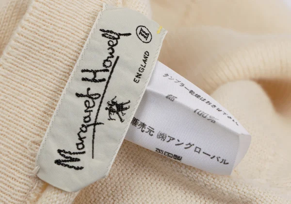 MARGARET HOWELL Argyle Short Sleeves Cotton Knit Top K-164281_012