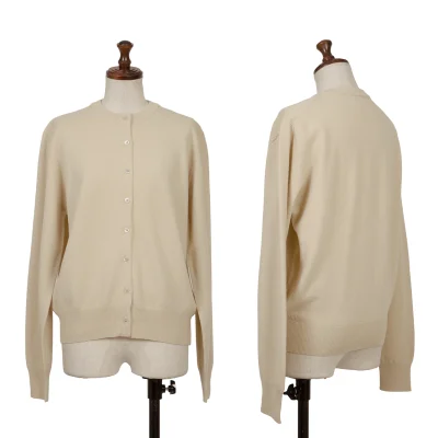 MARGARET HOWELL Wool Round Collar Knit Cardigan